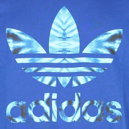 adidas - Tee Shirt Adidas Mirror Trefoil Blue Sol