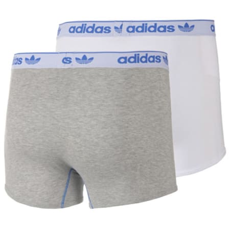 Adidas Originals - Lot De 2 Boxers adidas F77505 Blanc Et Gris Chiné