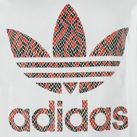 adidas - Tee Shirt Femme Adidas Logo Python Blanc