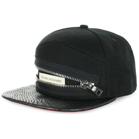 The New Designers ! - Casquette Snapback The New Designers Zip Snake Noir Argent