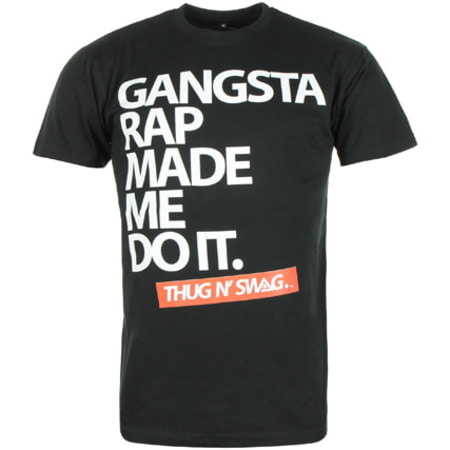 Thug N Swag - Tee Shirt Thug N Swag Gangsta Rap Noir