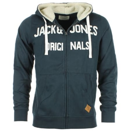 Jack And Jones - Sweat Zippé Capuche Jack And Jones Jones Hood Black Navy