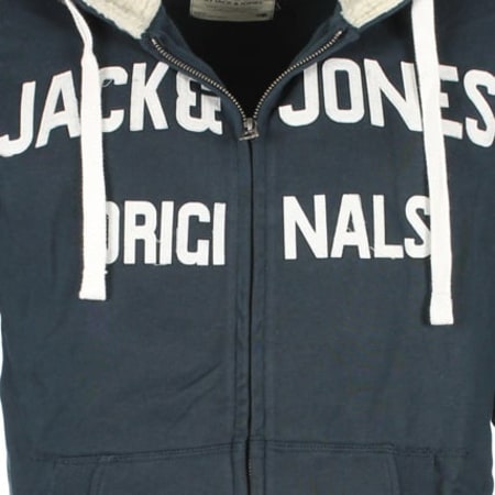 Jack And Jones - Sweat Zippé Capuche Jack And Jones Jones Hood Black Navy