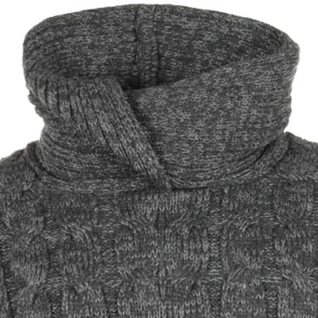 Crossby - Pull Crossby Lost Gris Foncé