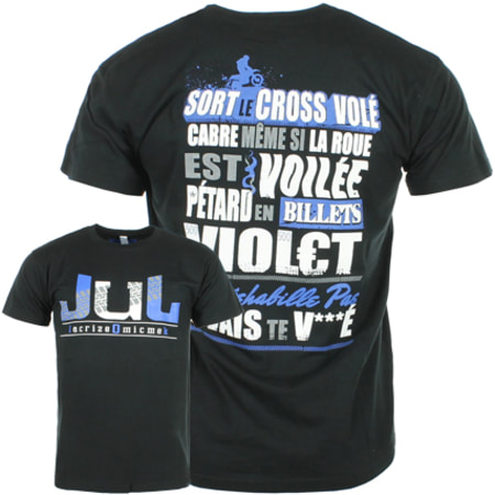Liga One - Tee Shirt Liga One By JUL Cross 2 Noir Bleu