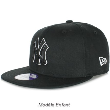 New Era - Casquette Snapback Enfant New Era Jr Basic New York Yankees Noir Blanc