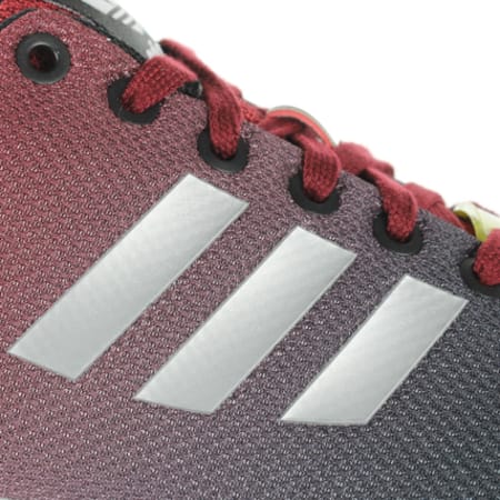 Adidas Originals - Baskets adidas ZX Flux Argenté Metallique Rouge Cardinal