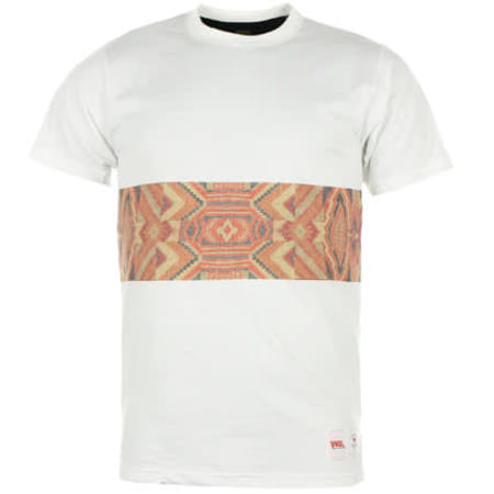 Vandal Collective - Tee Shirt Oversize Vandal Collective Navajo Stripe Blanc