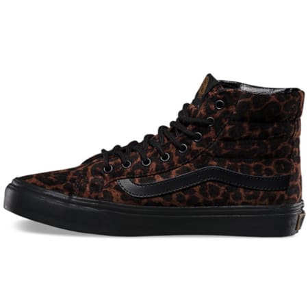 Vans Baskets Vans Sk8 Hi Slim Suede Leopard Noir Noir Ryses