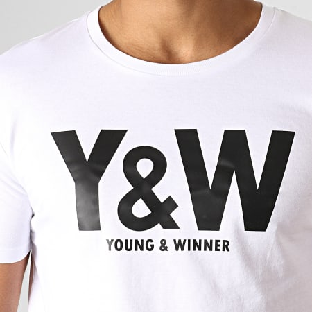 Y et W - Tee Shirt Logo Blanc Noir