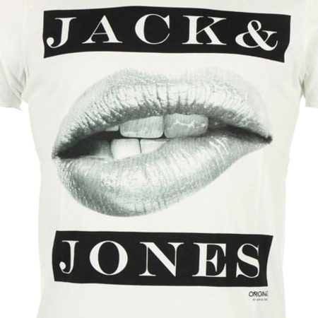 Jack And Jones - Tee Shirt Jack And Jones Way Lips Cloud Dancer