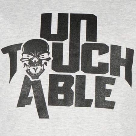 Mac Tyer - Sweat Crewneck Mac Tyer Untouchable Logo Gris Chiné Noir