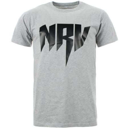 Tee Shirt Sadek NRW Gris Chiné Logo Noir