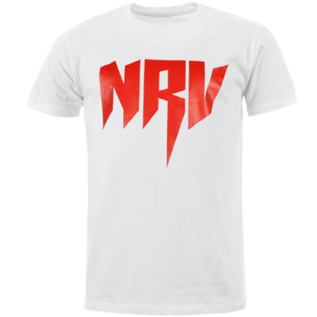 Sadek - Tee Shirt Sadek NRV Blanc Logo Rouge