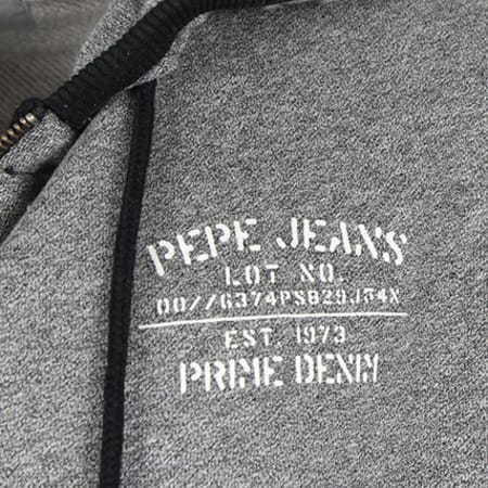 Pepe Jeans - Sweat Zippé Capuche Pepe Jeans PM580613 Ellington Gris Chiné