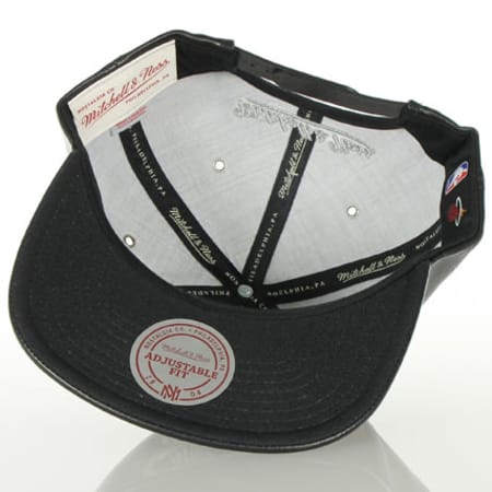 Mitchell and Ness - Casquette Snapback Mitchell And Ness Premium Leather Miami Heat