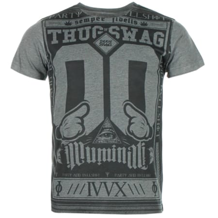 Thug N Swag - Tee Shirt Thug N Swag All Illu 00 Gris Anthracite