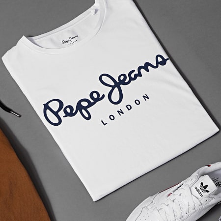 Pepe Jeans - Tee Shirt Original Stretch Blanc