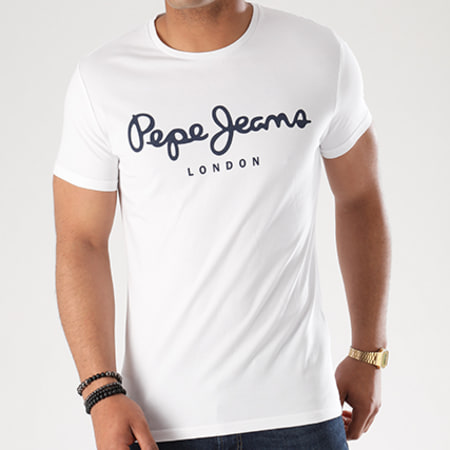 Pepe Jeans - Tee Shirt Original Stretch Blanc