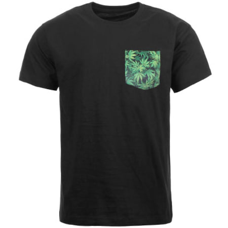 Classic Series - Tee Shirt Sublime Noir Poche Weed