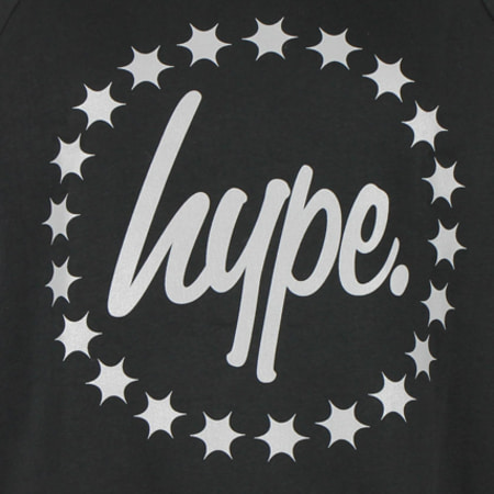 Hype - Sweat Crewneck Hype Stars Logo Reflect Noir