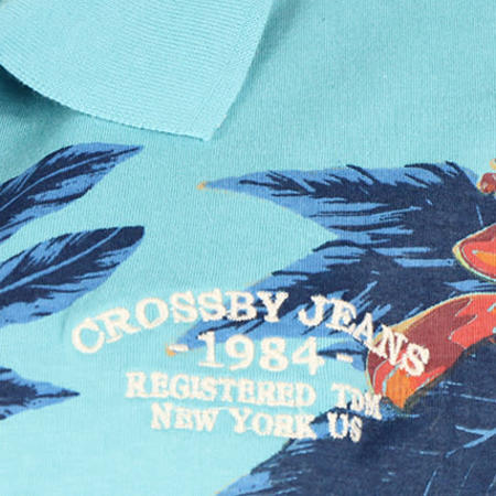 Crossby - Polo Crossby Toucan Bleu Turquoise