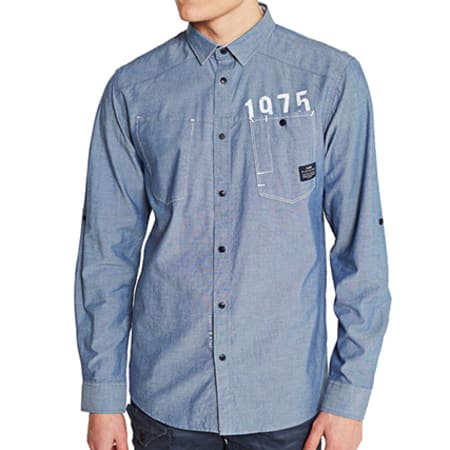 Jack And Jones - Chemise Jack And Jones Liner Chambray Blue