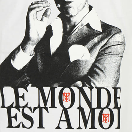 Scarface - Tee Shirt Scarface Monde Blanc