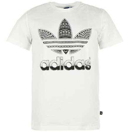 Adidas Originals - Tee Shirt adidas Tref Fill Blanc