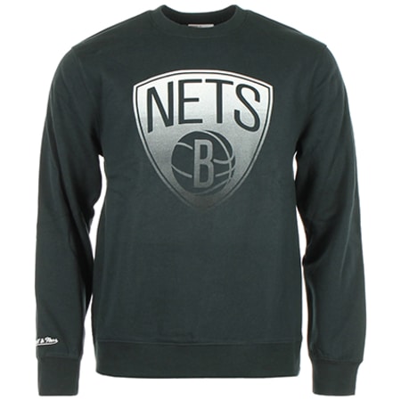 Mitchell and Ness - Sweat Crewneck Mitchell And Ness Gradient Infill Brooklyn Nets Noir