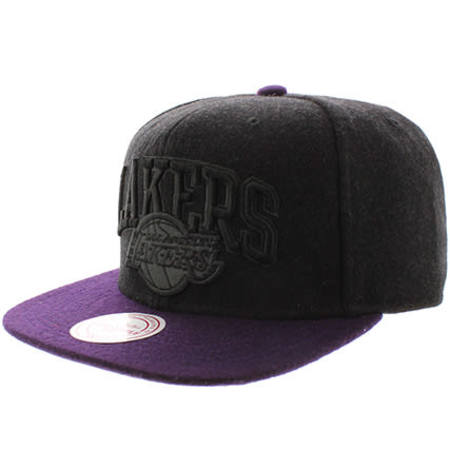 Mitchell and Ness - Casquette Snapback Mitchell And Ness Timeout Los Angeles Lakers Noir 