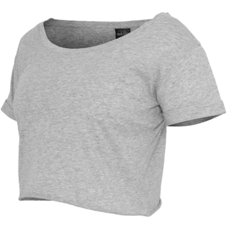 Urban Classics - Tee Shirt Cropped Femme TB463 Gris Chiné