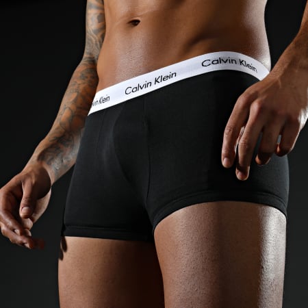Calvin Klein - Lot de 3 Boxers Coton Stretch Noir Blanc