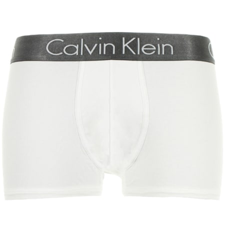 Calvin Klein - Boxer Zinc Trunk Coton Stretch Blanc