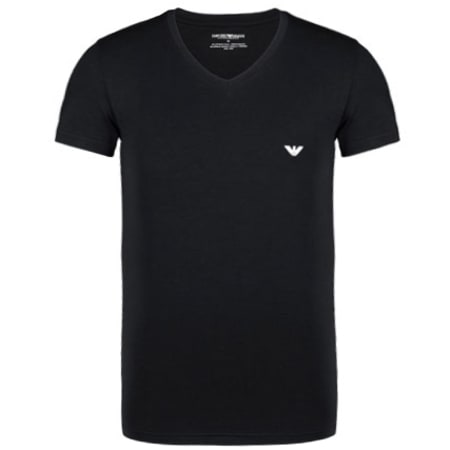 Emporio Armani - Juego De 2 Camisetas Emporio Armani Cuello V Negro Gris
