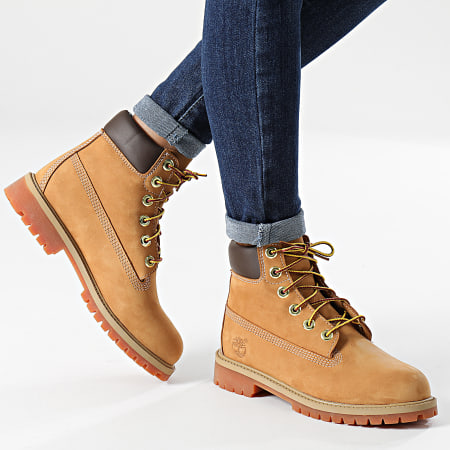 Timberland - Boots Femme Icon 6 Inch Premium Boot 12909 Wheat Nubuck Camel