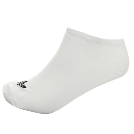 Adidas Originals - Lot De 3 Paires De Chaussettes Invisibles Trefoil Liner S20273 Blanc