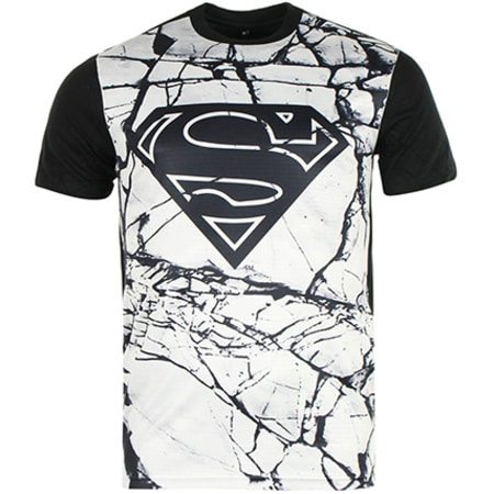 DC Comics - Tee Shirt Superman Marble Noir