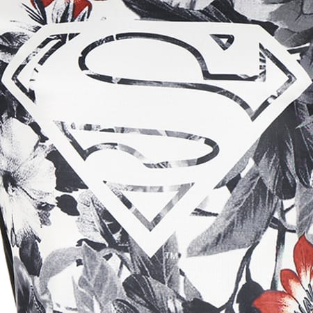 DC Comics - Tee Shirt Superman Floral Noir