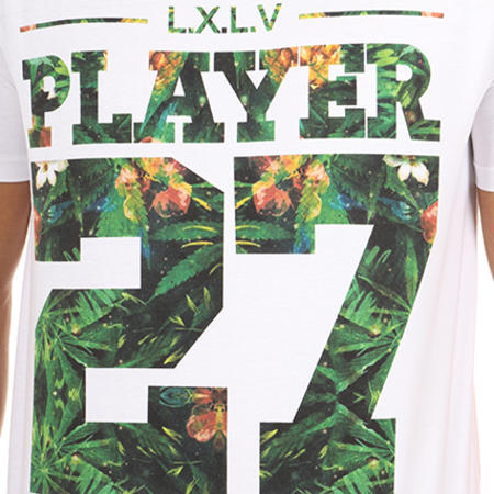 Luxury Lovers - Tee Shirt Luxury Lovers Player 27 Floral Blanc