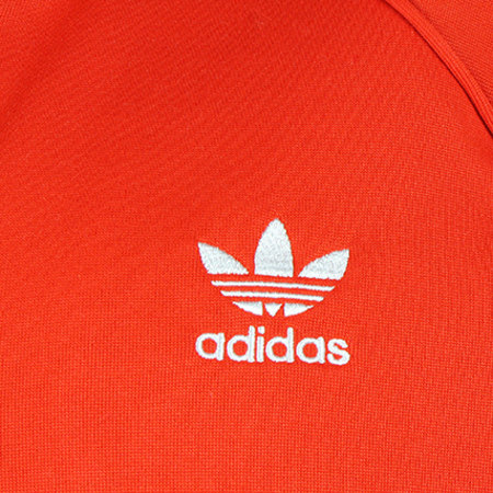 Adidas Originals - Veste Zippée adidas SST Tracktop Rouge Blanc