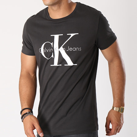 Calvin Klein - Tee Shirt Shrunken Classique Noir