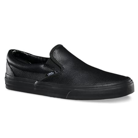 vans slip on cuir noir