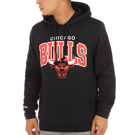 Mitchell and Ness - Sweat Capuche Team Arch Chicago Bulls Noir