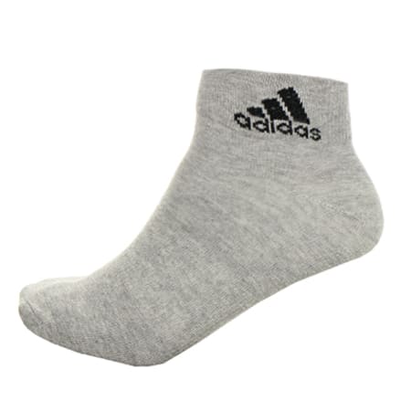 Adidas Sportswear - Lot De 3 Paires De Chaussettes Courtes Per Anklet AA2322 Blanc Gris Noir