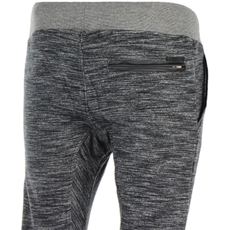 Biaggio Jeans - Pantalon Jogging Kloril Noir Chiné Zebra