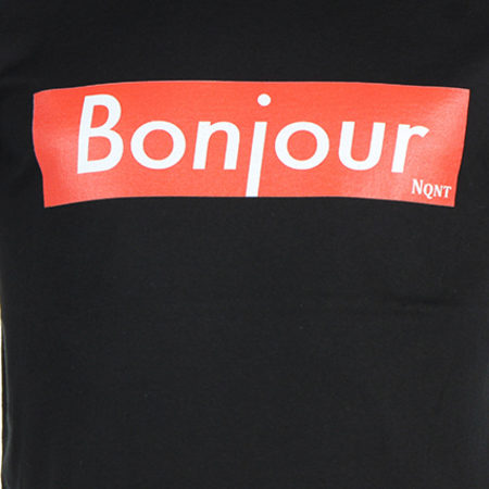 NQNT - Tee Shirt Vald Bonjour Noir