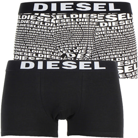 Diesel - Lot De 2 Boxers The Seasonal Damien Noir Blanc