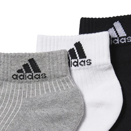Adidas Sportswear - Lot De 3 Paires De Chaussettes Courtes AA2287 Noir Gris Blanc