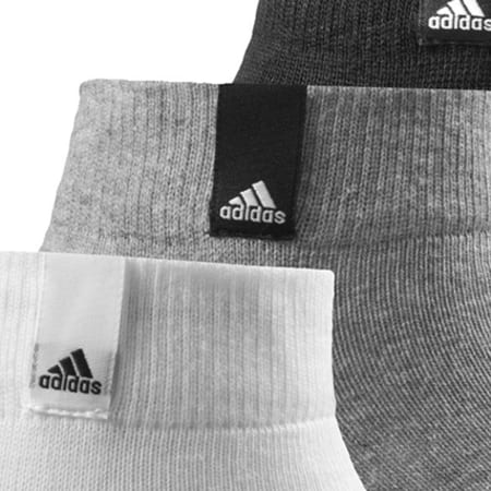 Adidas Sportswear - Lot De 3 Paires De Chaussettes Courtes AA2485 Noir Gris Blanc